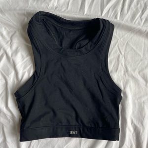 SET Active Sportbody High Neck Bra in Onyx